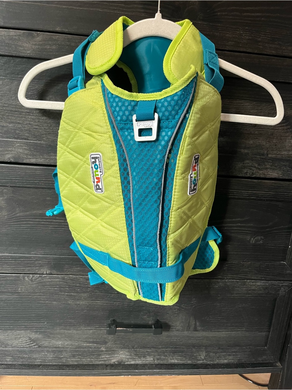 Dog Life Jacket Vest - Lime Green & Teal